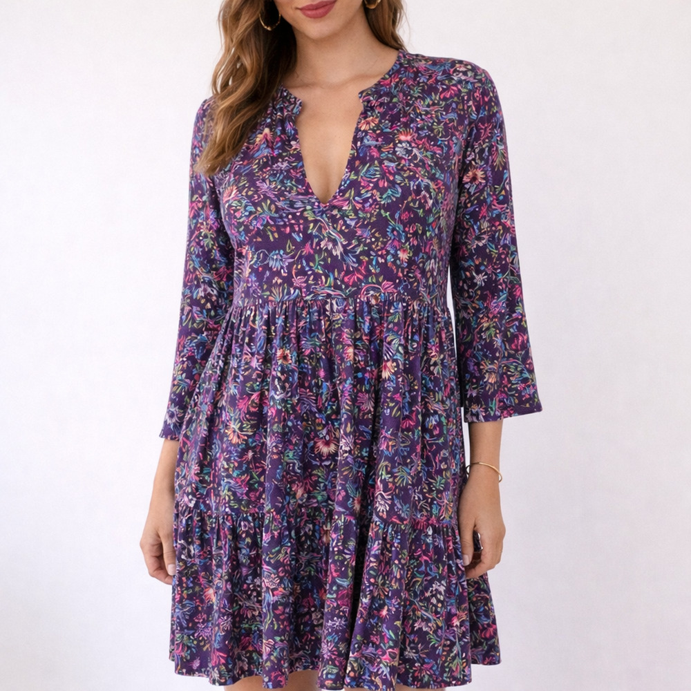 Lilly Pulitzer Alaina Swing Dress Medium NWT Colony Purple Berry